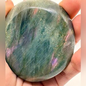 Sunset Labradorite Crystal Polished Palm Stone 2.5”